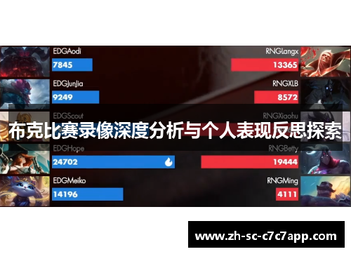 布克比赛录像深度分析与个人表现反思探索