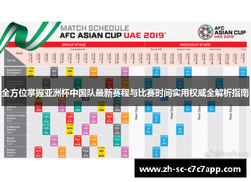 全方位掌握亚洲杯中国队最新赛程与比赛时间实用权威全解析指南